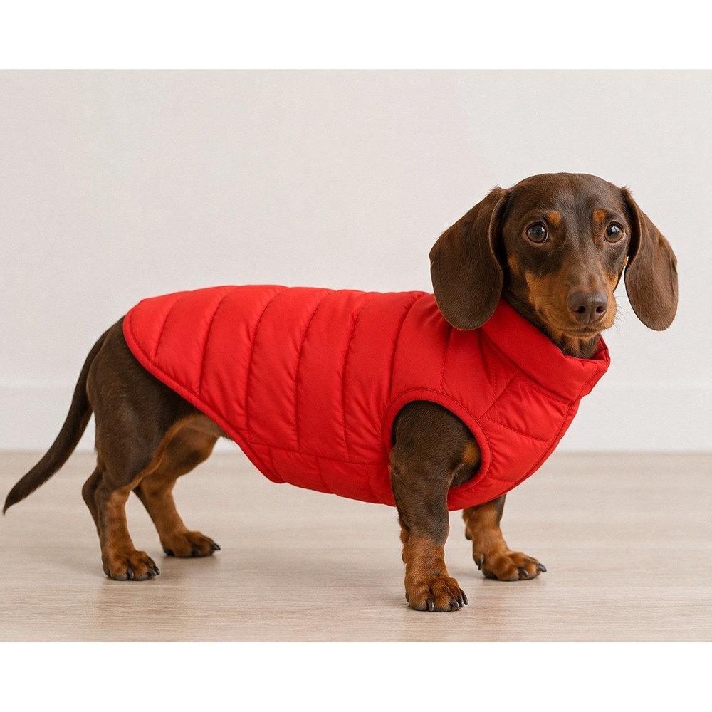 Coleman Dog Puffer Vest Reversible Buffalo Plaid Red Size Small Pet Jacket